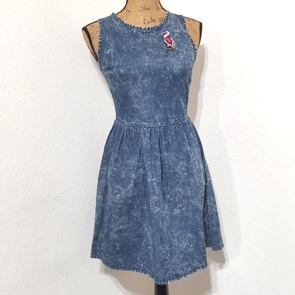 Sugar Rain sleeveless denim look jumper EUC Small Travel casual retro - Picture 2 of 6